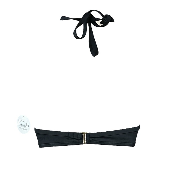 STYLUS Bikini Top‎ Size Small Black Twisted Halter Tie Swim Chic Flattering New - Picture 5 of 10